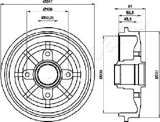 Japanparts TA-0609 - Əyləc barabanı furqanavto.az