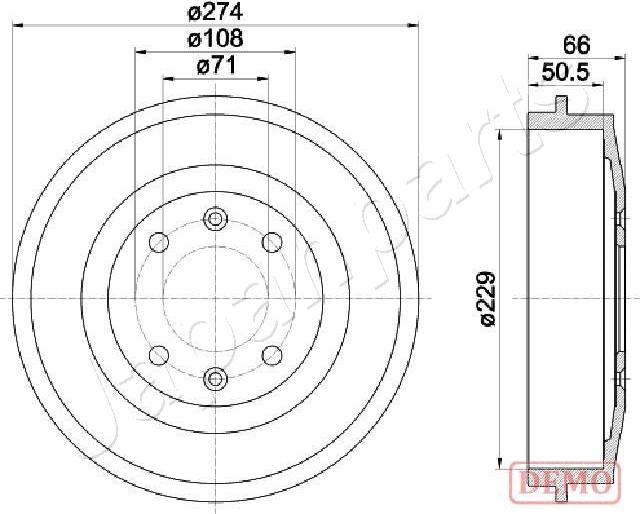 Japanparts TA-0600C - Əyləc barabanı furqanavto.az