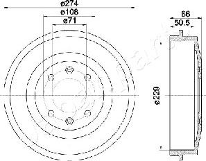 Japanparts TA-0600 - Əyləc barabanı furqanavto.az