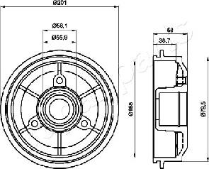 Japanparts TA-0607 - Əyləc barabanı furqanavto.az