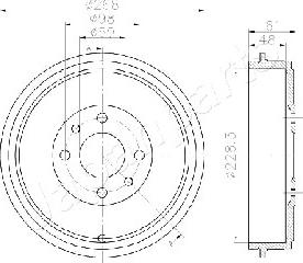 Japanparts TA-0613 - Əyləc barabanı furqanavto.az