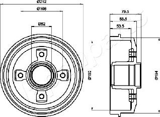 Japanparts TA-0612 - Əyləc barabanı furqanavto.az