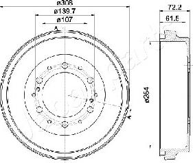 Japanparts TA-225 - Əyləc barabanı furqanavto.az