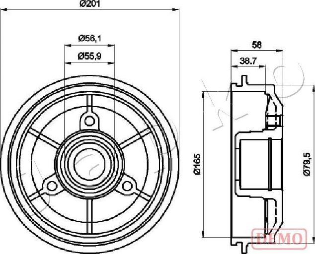 Japko 560607C - Əyləc barabanı furqanavto.az