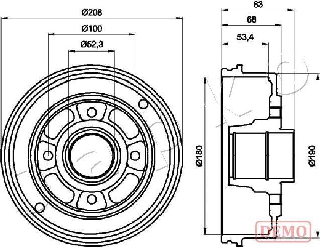 Japko 560707C - Əyləc barabanı furqanavto.az