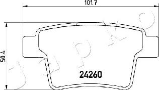 Japko 510306 - Əyləc altlığı dəsti, əyləc diski furqanavto.az