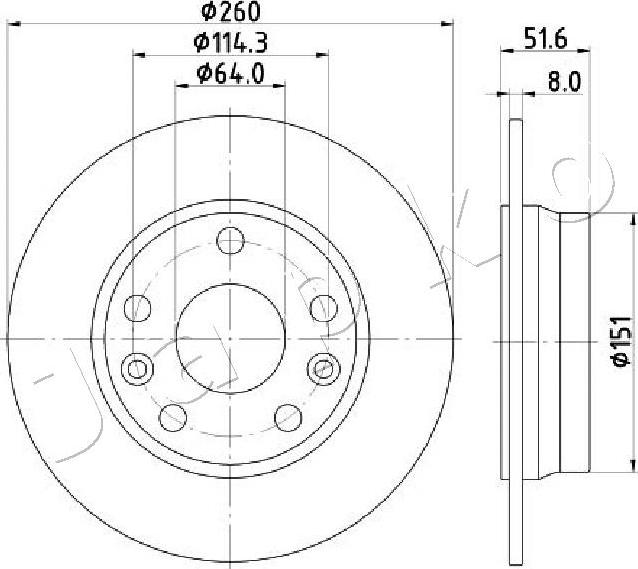 Japko 61135C - Əyləc Diski furqanavto.az