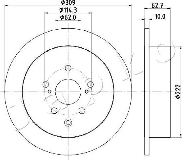 Japko 61268C - Əyləc Diski furqanavto.az