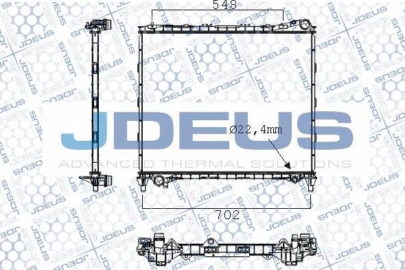 Jdeus M0020410 - Radiator, mühərrikin soyudulması furqanavto.az