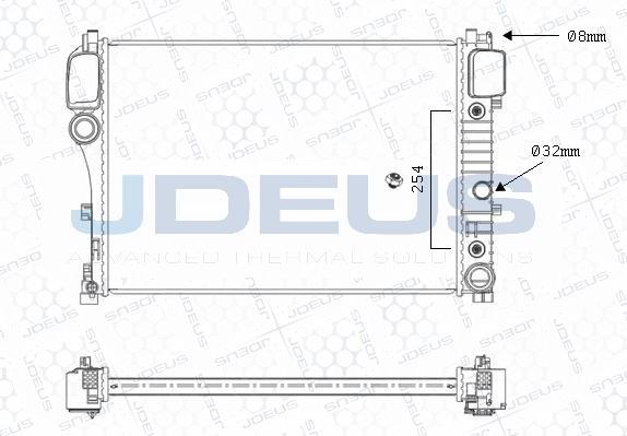 Jdeus M-0170960 - Radiator, mühərrikin soyudulması furqanavto.az