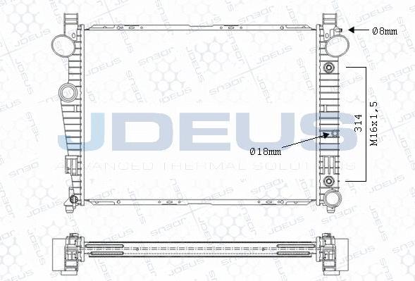 Jdeus M-0170700 - Radiator, mühərrikin soyudulması furqanavto.az