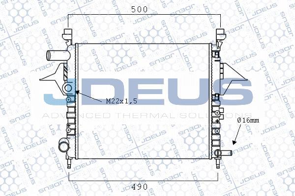 Jdeus M-0230500 - Radiator, mühərrikin soyudulması furqanavto.az