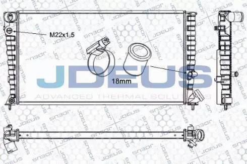 Jdeus RA0070130 - Radiator, mühərrikin soyudulması furqanavto.az