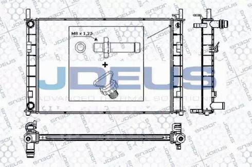 Jdeus RA0121080 - Radiator, mühərrikin soyudulması furqanavto.az