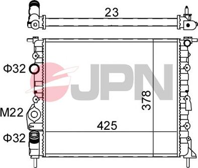 JPN 60C9043-JPN - Radiator, mühərrikin soyudulması furqanavto.az