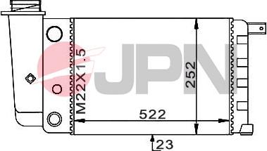 JPN 60C9015-JPN - Radiator, mühərrikin soyudulması furqanavto.az