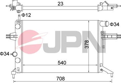 JPN 60C9032-JPN - Radiator, mühərrikin soyudulması furqanavto.az