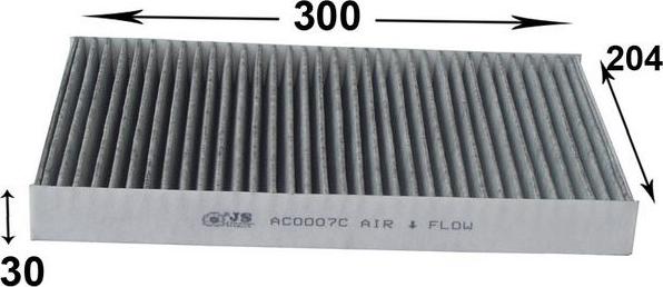 JS Asakashi AC0007C - Filtr, daxili hava furqanavto.az