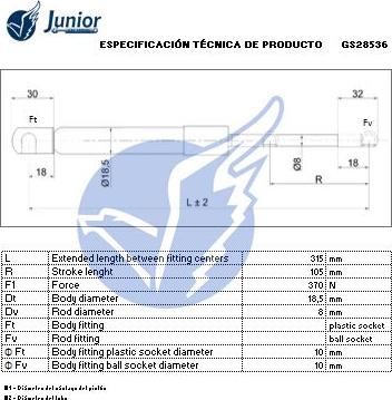 JUNIOR GS28536 - Qazlı bulaq, baqaj, yük yeri furqanavto.az