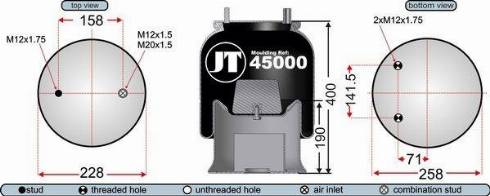 Juratek JAA45001 - Körük, pnevmatik asqı furqanavto.az