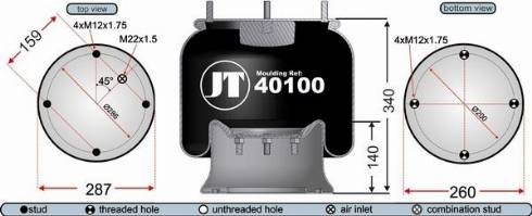 Juratek JAA40101 - Körük, pnevmatik asqı furqanavto.az