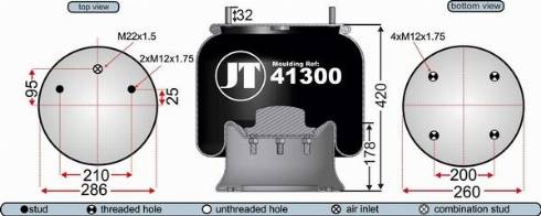 Juratek JAA41301 - Körük, pnevmatik asqı furqanavto.az