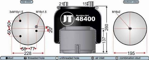 Juratek JAA48401 - Körük, pnevmatik asqı furqanavto.az