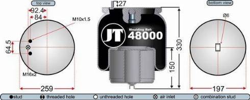 Juratek JAA48001 - Körük, pnevmatik asqı furqanavto.az