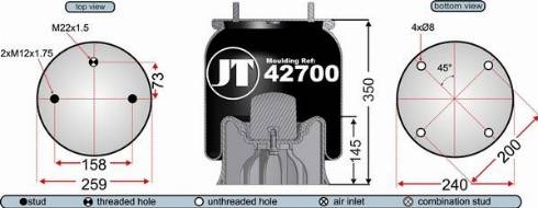 Juratek JAA42701 - Körük, pnevmatik asqı furqanavto.az