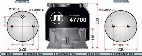 Juratek JAA47701E - Körük, pnevmatik asqı furqanavto.az