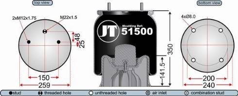 Juratek JAA51502E - Körük, pnevmatik asqı furqanavto.az