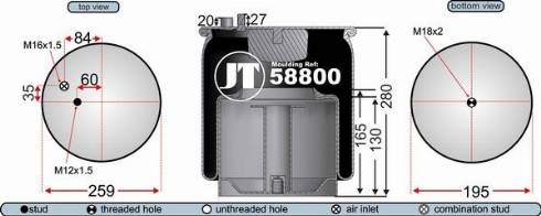 Juratek JAA58801 - Körük, pnevmatik asqı furqanavto.az