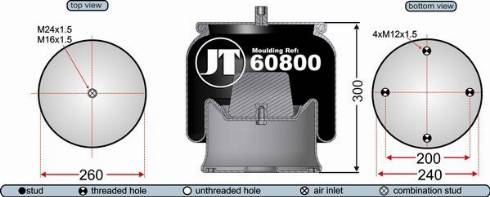 Juratek JAA60801 - Körük, pnevmatik asqı furqanavto.az