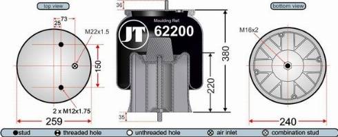 Juratek JAA62201 - Körük, pnevmatik asqı furqanavto.az