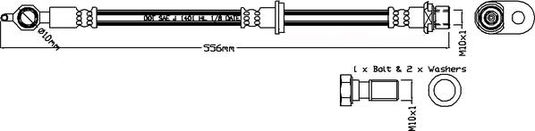 Juratek JBH1230R - Əyləc şlanqı furqanavto.az