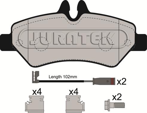 Juratek JCP116 - Əyləc altlığı dəsti, əyləc diski furqanavto.az