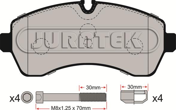 Juratek JCP121 - Əyləc altlığı dəsti, əyləc diski furqanavto.az