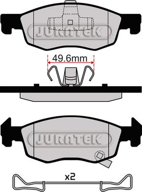 Juratek JCP8076 - Əyləc altlığı dəsti, əyləc diski furqanavto.az