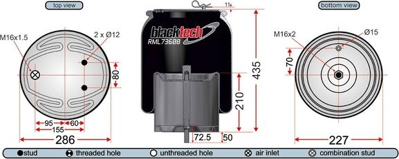 Juratek RML73608C - Körük, pnevmatik asqı furqanavto.az