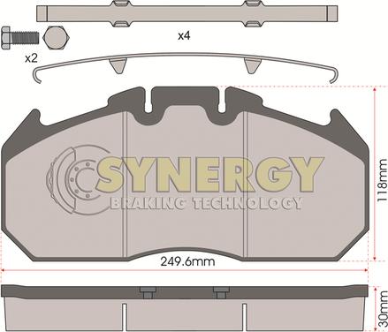 Juratek SYN2404 - Əyləc altlığı dəsti, əyləc diski furqanavto.az