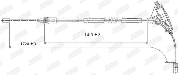 Jurid 432416J - Kabel, dayanacaq əyləci furqanavto.az