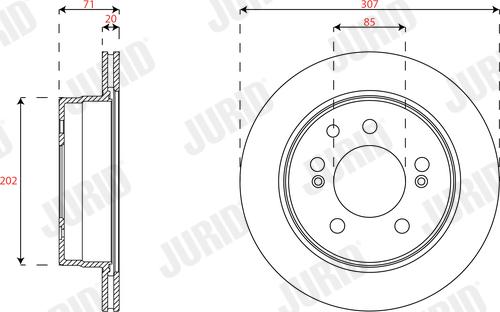 Jurid 563501J - Əyləc Diski furqanavto.az