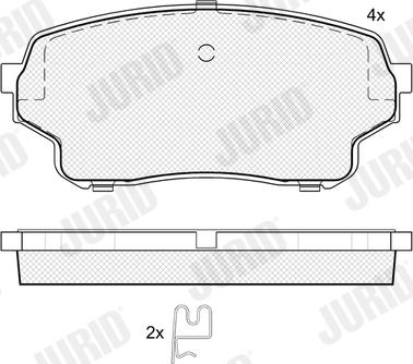 Jurid 574095J - Əyləc altlığı dəsti, əyləc diski furqanavto.az