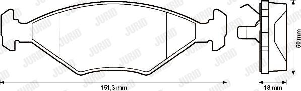 Jurid 571916J - Əyləc altlığı dəsti, əyləc diski furqanavto.az