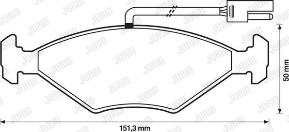 Jurid 571449J - Əyləc altlığı dəsti, əyləc diski furqanavto.az