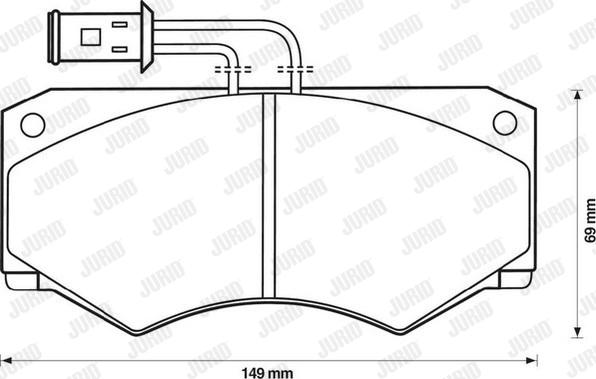 Jurid 571446J - Əyləc altlığı dəsti, əyləc diski furqanavto.az