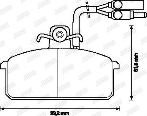 Jurid 571455J - Əyləc altlığı dəsti, əyləc diski furqanavto.az