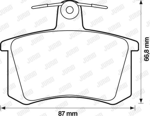 Jurid 571462D - Əyləc altlığı dəsti, əyləc diski furqanavto.az