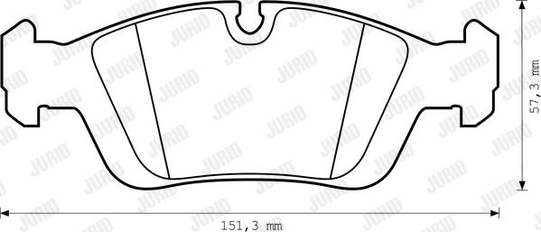 Jurid 571411D - Əyləc altlığı dəsti, əyləc diski furqanavto.az