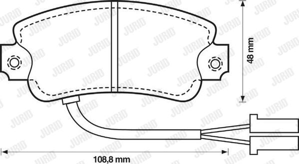 Jurid 571341J - Əyləc altlığı dəsti, əyləc diski furqanavto.az